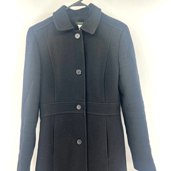 J. Crew Factory Black Pea Coat - Picture 2 of 7